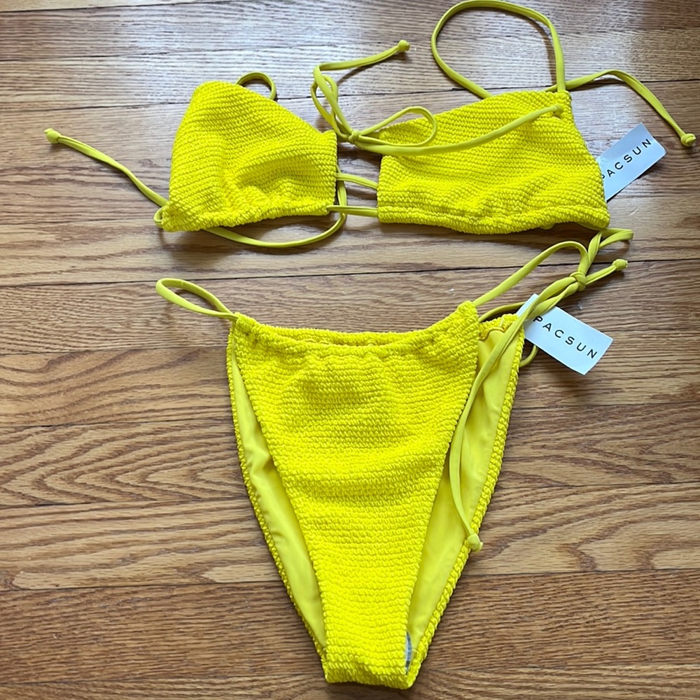 PacSun yellow bathing suit